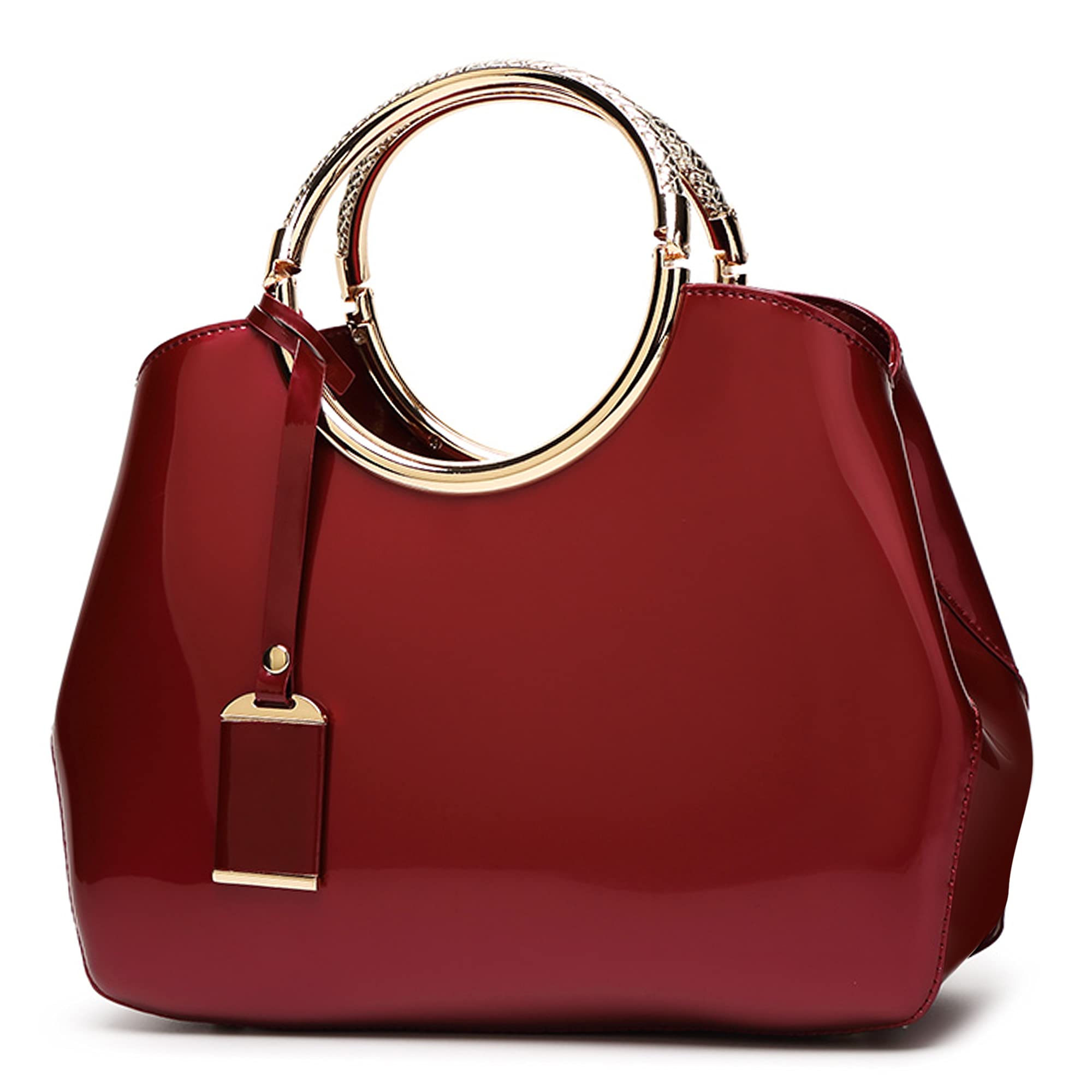 DIRRONA Women's Handbag - Elegant Bridal Bag & Messenger Bag in Patent Leather for Wedding, Party & Daily Use | Stylish Shoulder Bag for Women