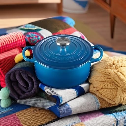 Le Creuset Enameled Cast Iron Signature Round Dutch Oven 2 Quart – Classic Marseille Blue – Perfect for Soups, Stews & Baking – Durable Kitchen Essential for Home Chefs