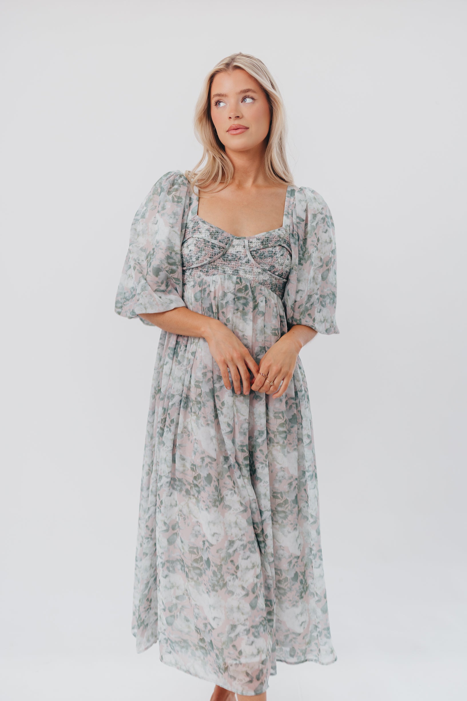 Harlow Maxi Dress in Forest Green - Bump Friendly Maternity Dress (S-XL) | Perfect for Pregnancy, Nursing & Special Occasions