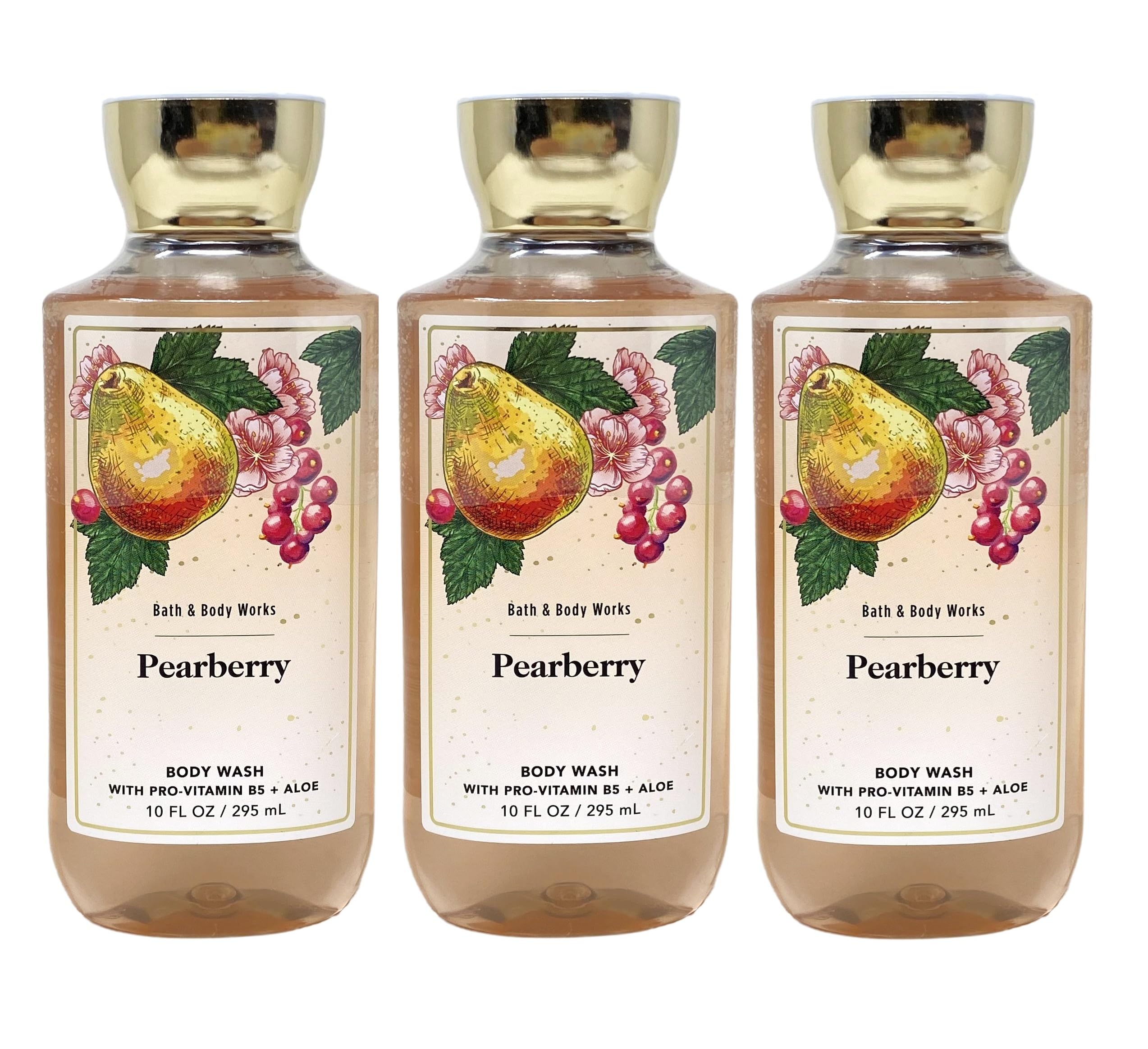 Pearberry Scented Body Wash 3-Pack Bundle - Full Size Moisturizing Shower Gel for Women & Men - Perfect for Daily Use, Gifts & Relaxing Bath Time