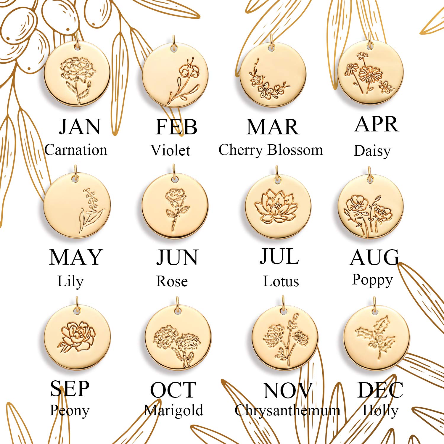 Fettero Women's Gold Coin Necklace - Custom Engraved Round Disc Pendant Chain, Dainty & Trendy Jewelry for Everyday Wear, Gifts & Special Occasions