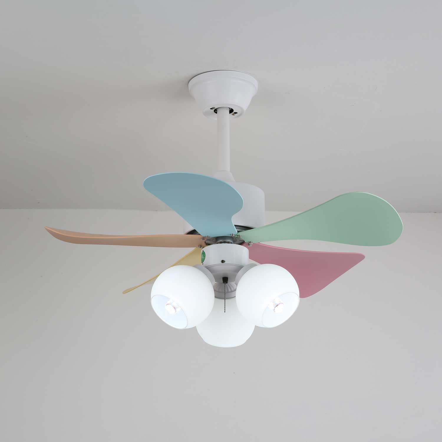 Candy Breeze Ceiling Fan with Light Kit - 52 Inch Modern Flush Mount Fan for Bedroom, Living Room & Kitchen - Energy Efficient Quiet DC Motor - Perfect for Home Cooling and Air Circulation