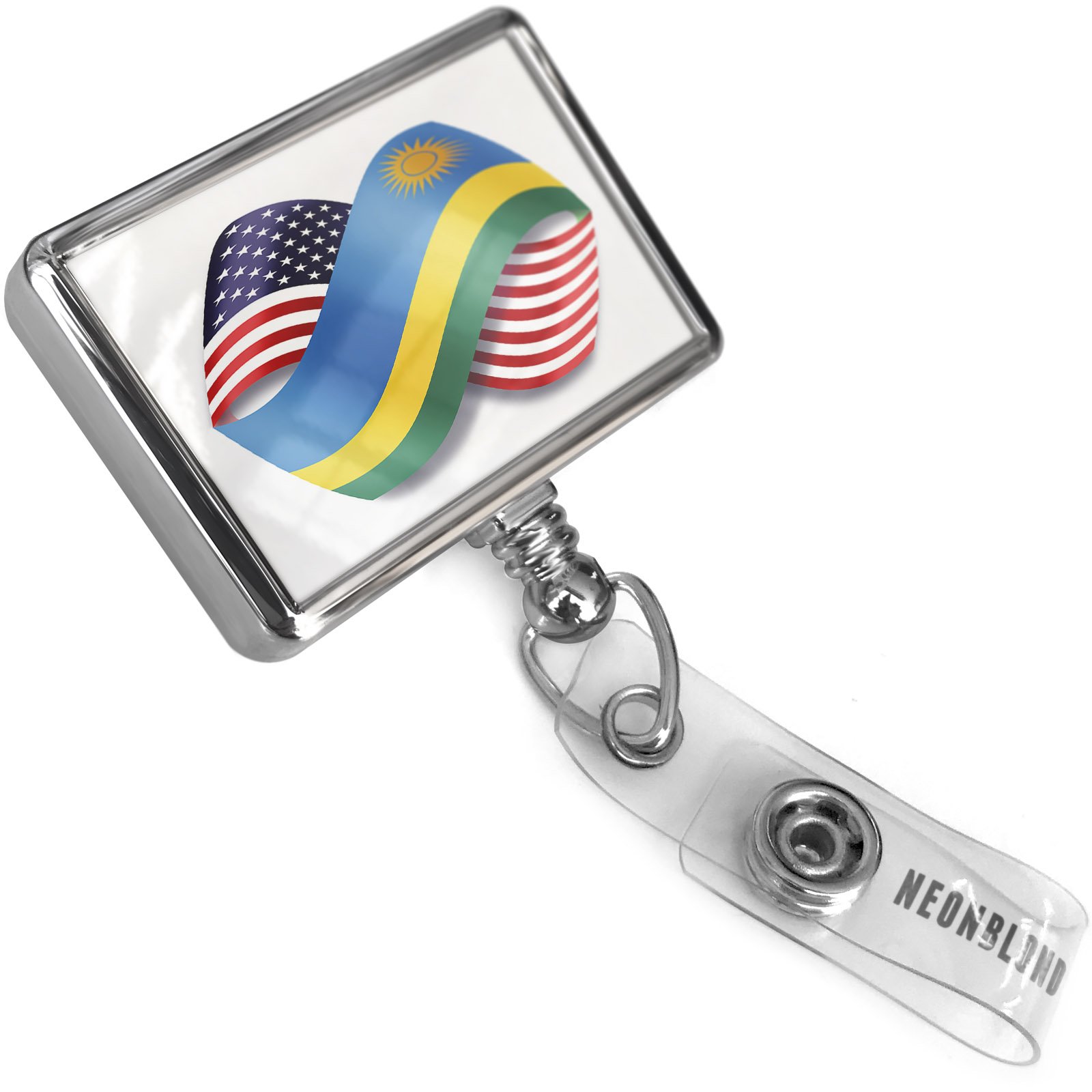 Retractable ID Badge Reel with Bulldog Clip - for Office & Events
