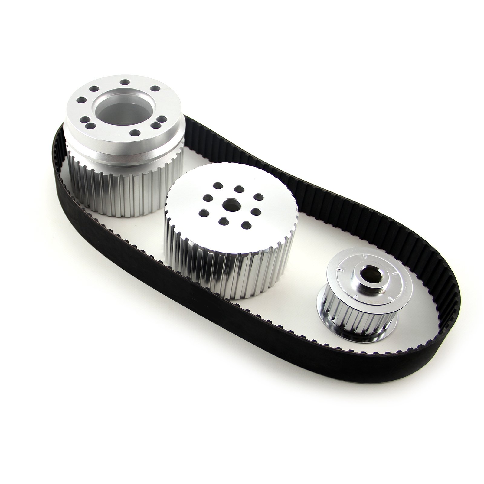 Speedmaster PCE415.1002 Gilmer Long Water Pump Drive Kit for Chevy Small Block Engines - High Performance Belt Drive System for Racing & Hot Rod Applications