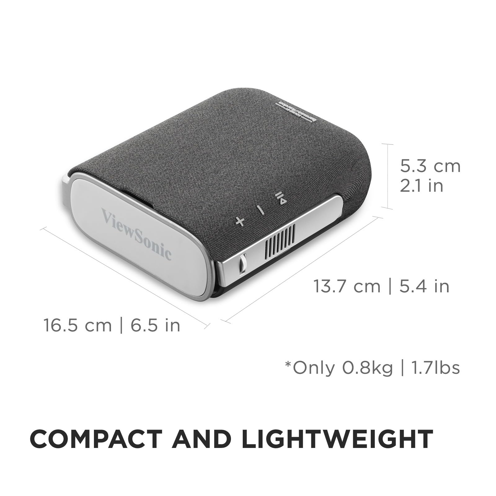 ViewSonic M1X Portable LED Projector with Smart Stand | 1080P HD | Harman Kardon Speakers | Built-In Battery | H/V Keystone Correction | Bluetooth & WiFi | USB-C & USB-A - Perfect for Home Theater, Outdoor Movies, Business Presentations & Gaming