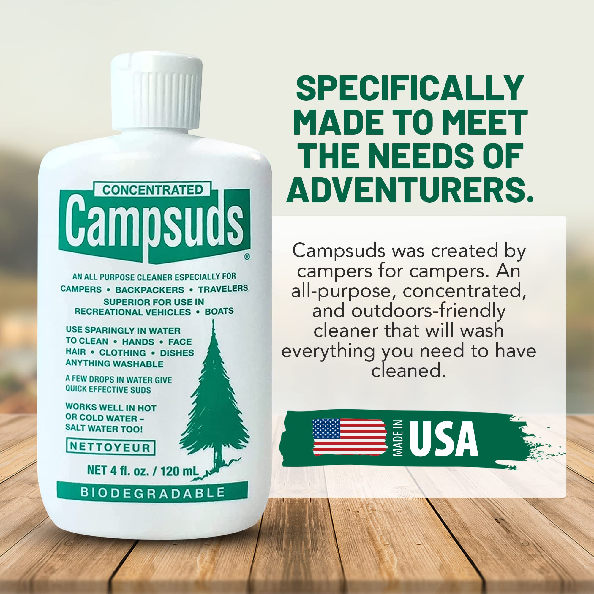 Premium Biodegradable Camping Soap - All-Natural Outdoor Essential for Hiking & Backpacking - 4oz (3-Pack) - Perfect for Dishes, Clothes & Personal Care