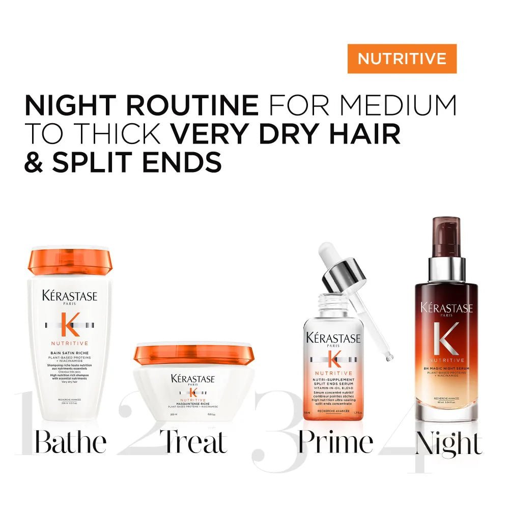 Kérastase Nutritive 8H Magic Night Overnight Hair Serum for Dry & Damaged Hair - Deep Repair Treatment for Nighttime Hair Care Routine