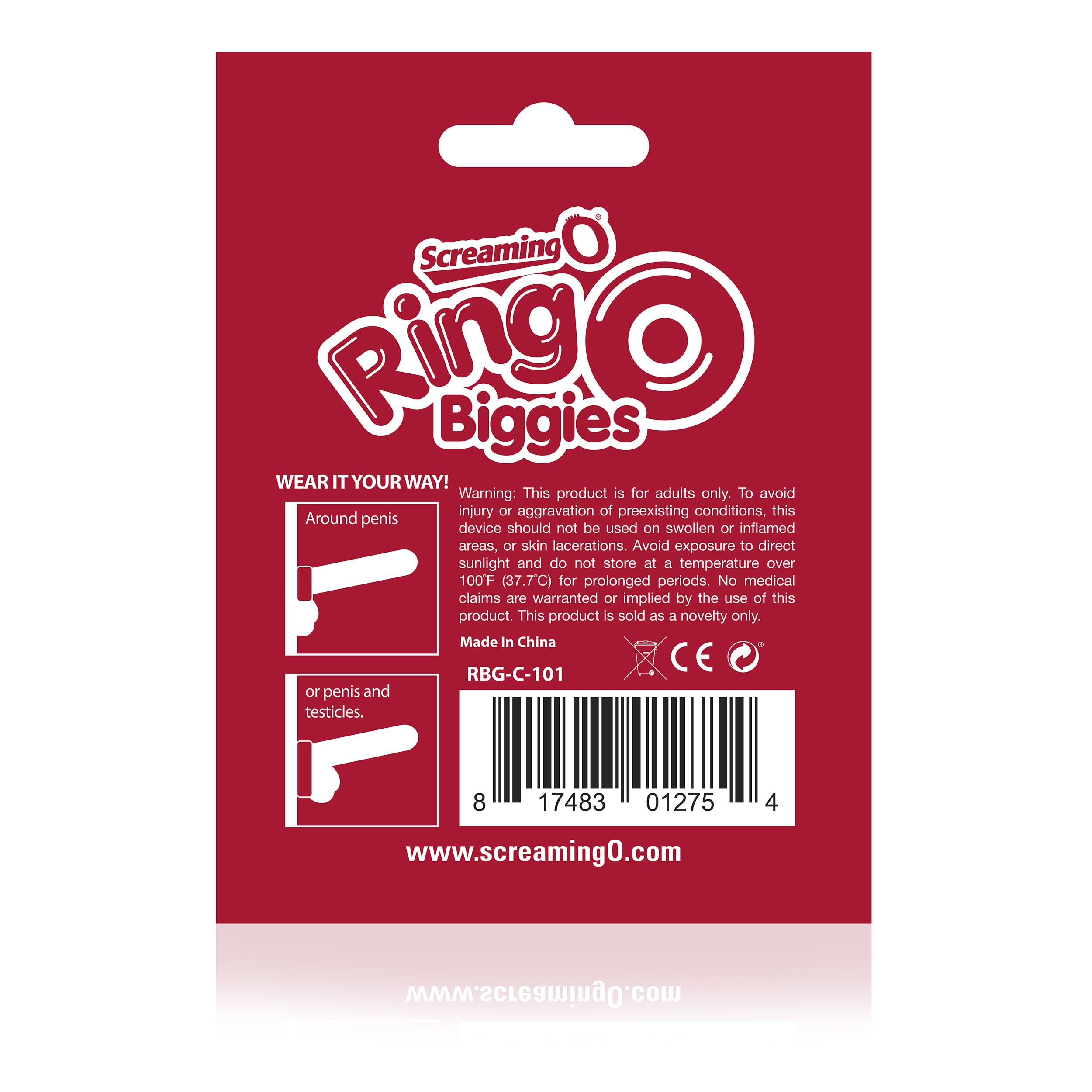 **Screaming O Ringo Biggies Clear Disposable Cock Ring - Award-Winning Penis Ring for Enhanced Pleasure - Couples Sex Toy for Mutual Satisfaction - Perfect for Sensual Massage & Spicing Up Intimate Moments**