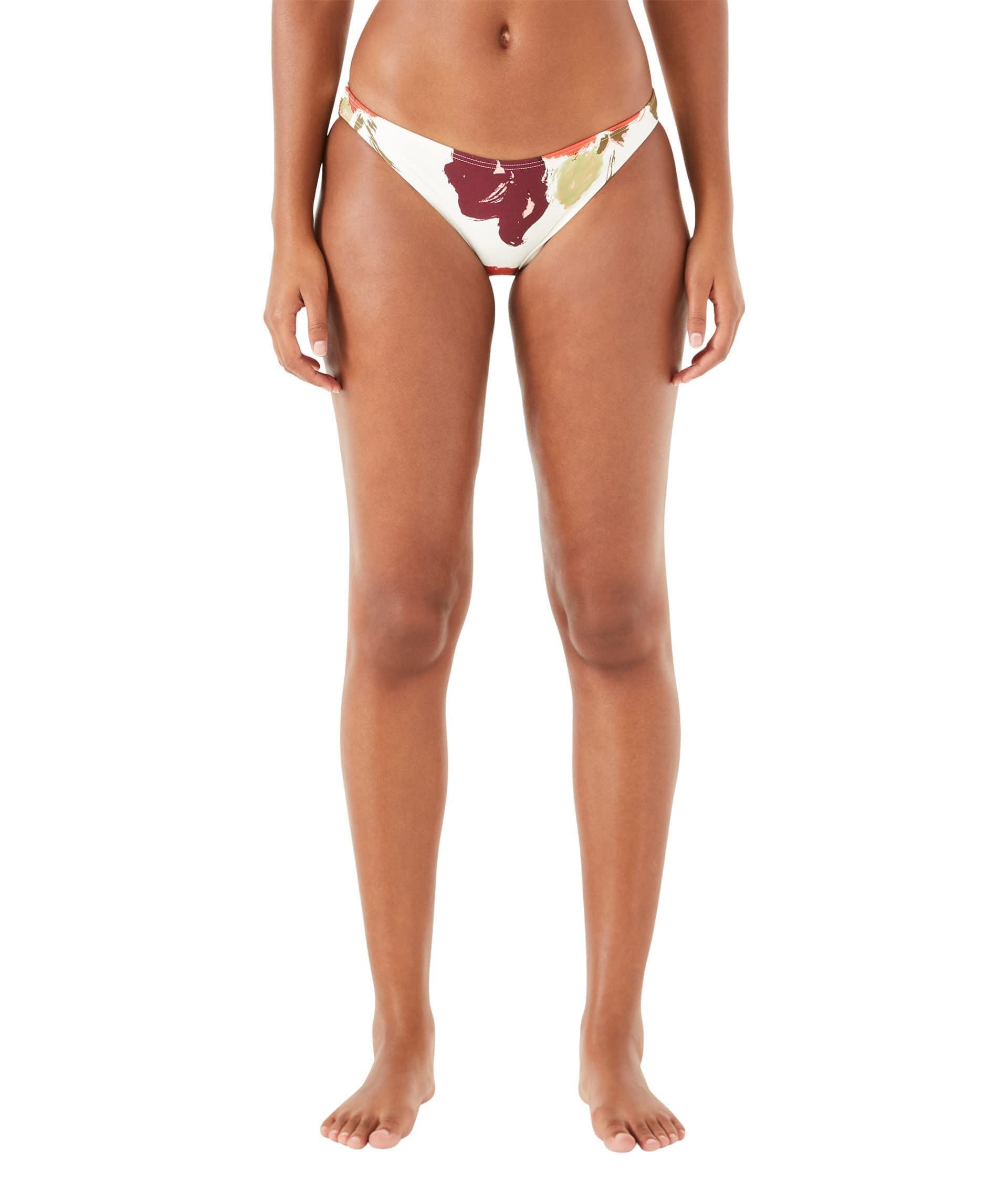 Kate Spade New York Just Rosy Classic Bikini Bottoms - Floral Print Swimwear for Women, High Waisted Beach Bikini Bottom for Summer Vacation & Pool Party