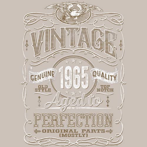 Vintage 1965 Aged to Perfection 60th Birthday Gift T-Shirt for Men - Perfect 60th Birthday Party Outfit & Funny Milestone Celebration Apparel