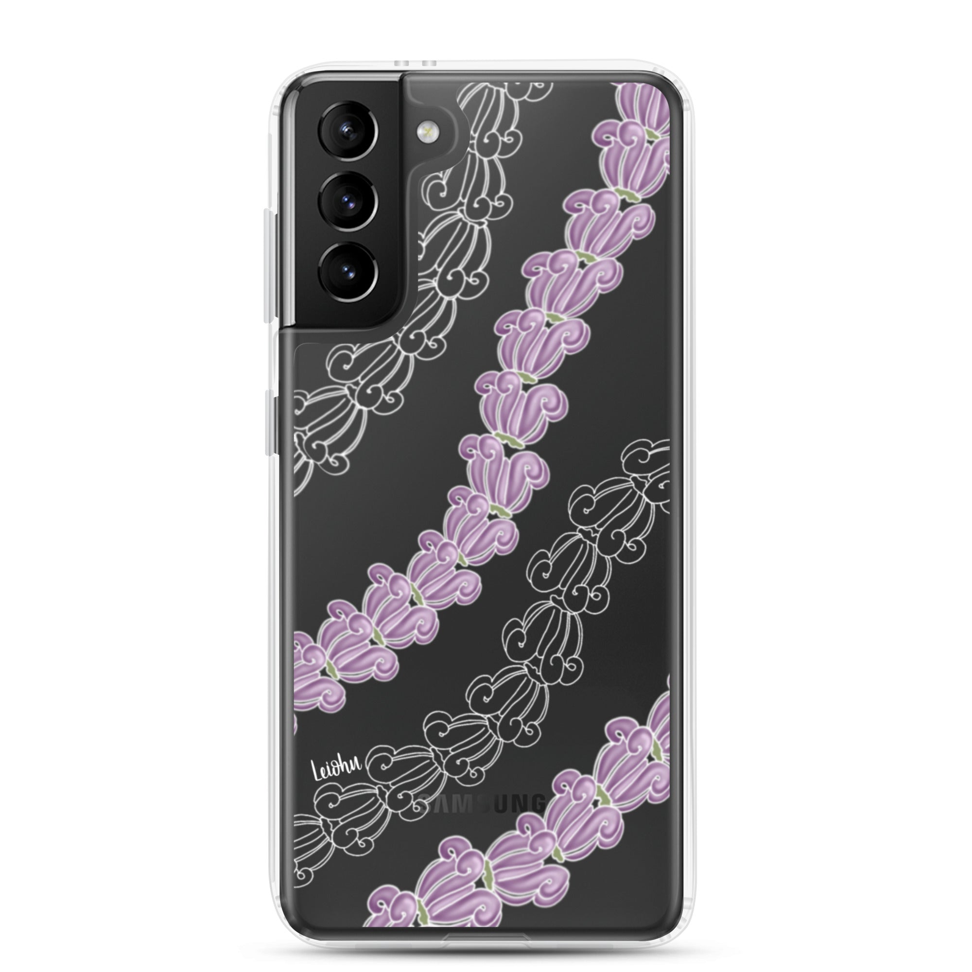 Samsung Clear Phone Case with Crown Lei Design - Slim Protective Cover for Samsung Galaxy [Model] - Perfect for Parties, Festivals, and Everyday Use