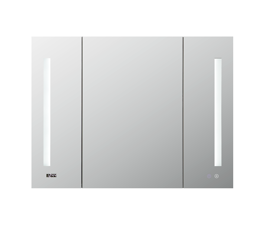Aquadom Signature Royale 48x30 Inch LED Lighted Triple Door Bathroom Medicine Cabinet - Perfect for Modern Bathrooms, Vanities & Home Decor