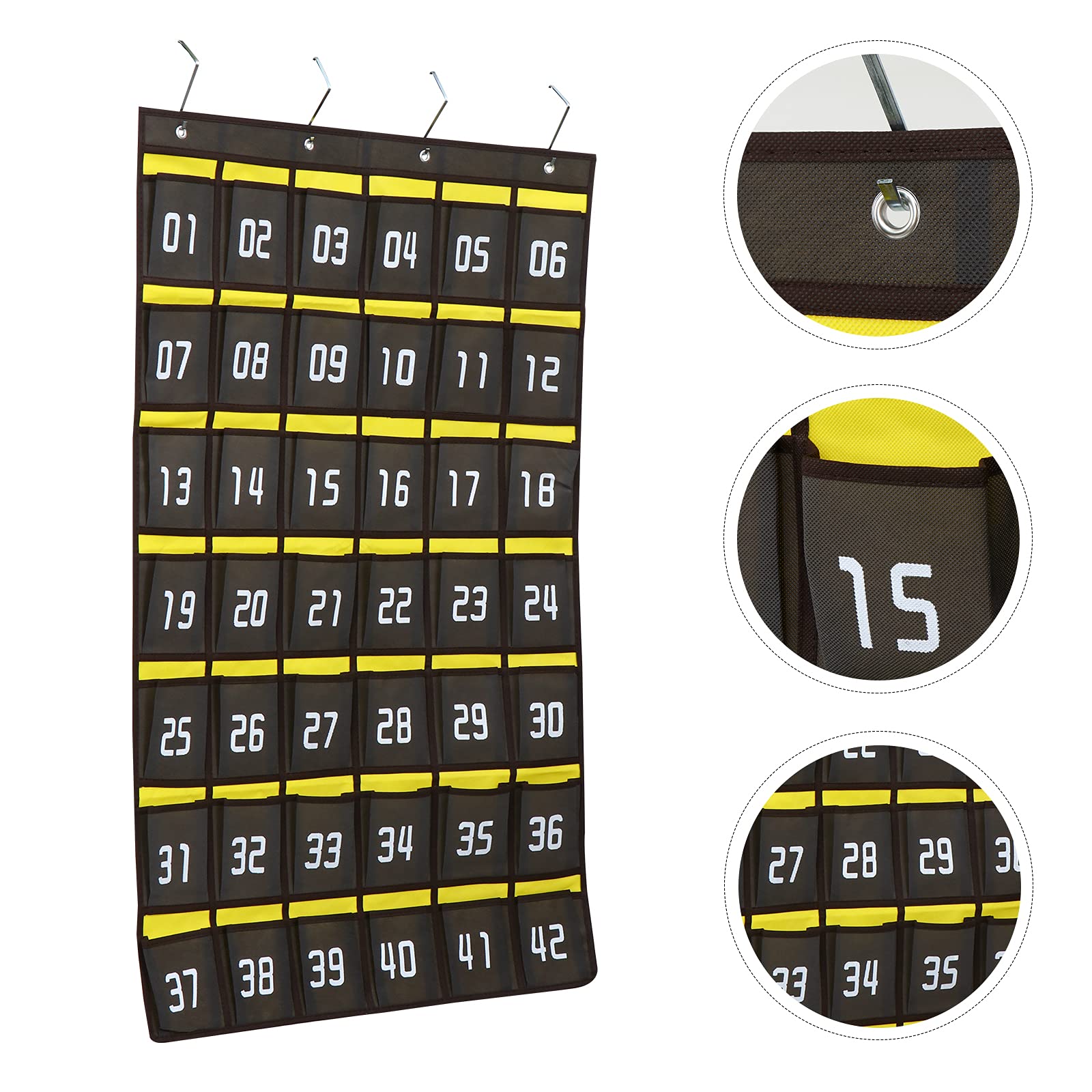 PartyKindom Hanging Phone Storage Organizer - Non-Woven Fabric Door Hanger with Numbered Pockets for Cell Phones, Watches & Office Supplies | Perfect for Closet Organization, Classroom Management & Party Planning