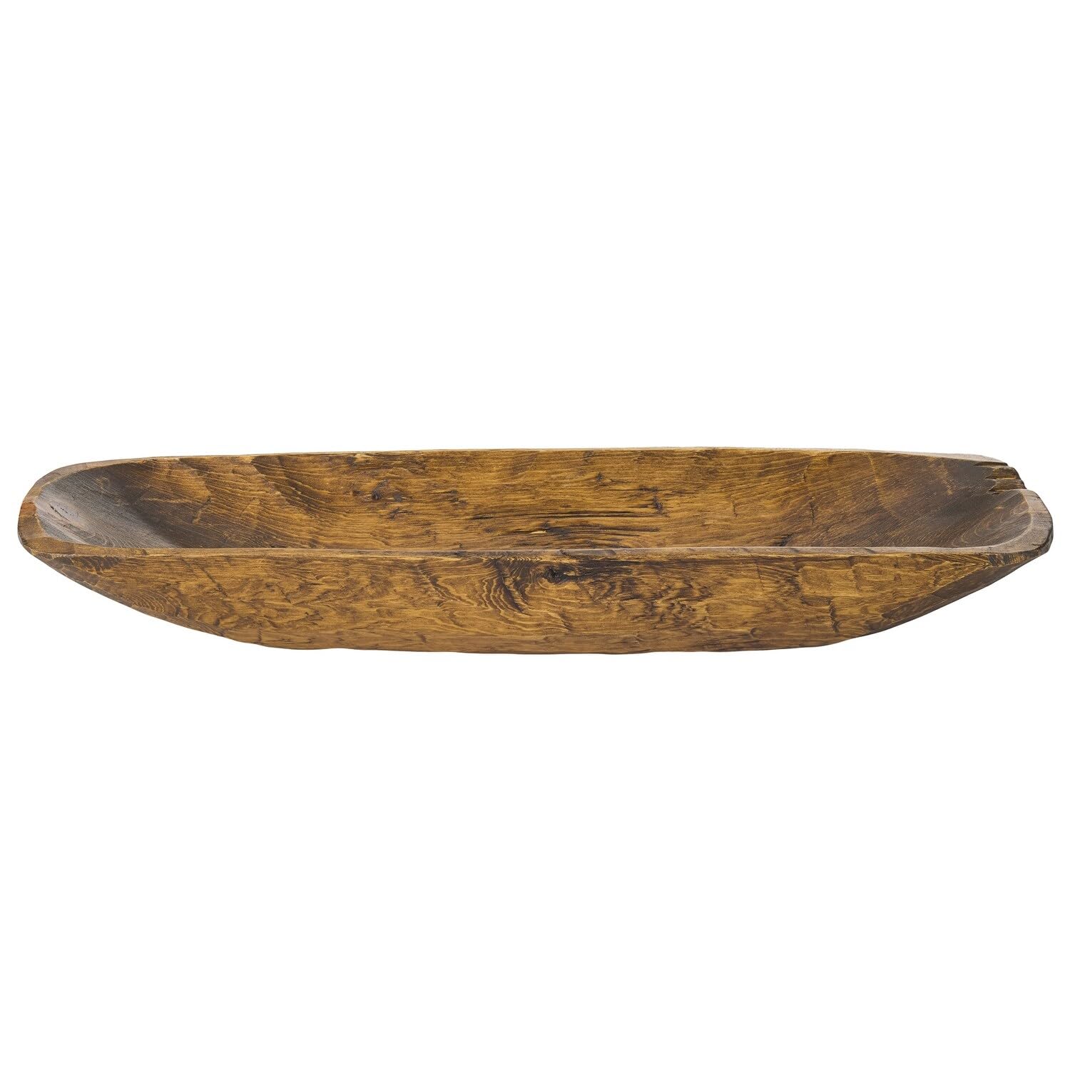 Hand-Carved Solid Wood Jumbo Decorative Bowl - Large Wooden Centerpiece for Coffee Table & Home Decor | Perfect for Rustic Farmhouse, Boho Chic & Modern Interior Design Styles