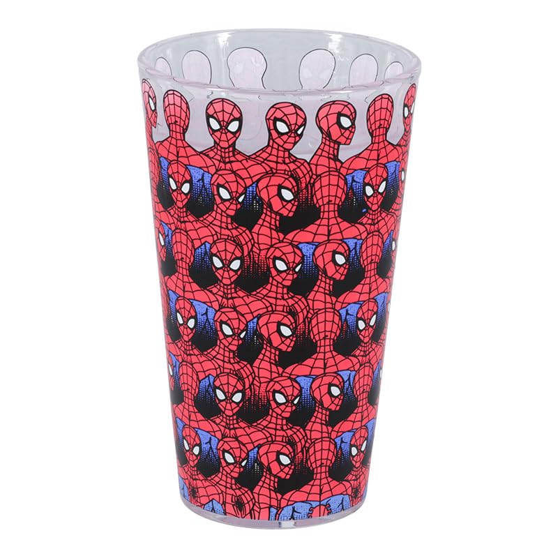 Marvel Official Licensed Spider-Man Cold Changing Glass - 440ml Superhero Tapered Drinking Cup with Iconic Design | Perfect for Comic Fans, Home Decor & Kitchen Drinkware | Great for Parties, Collectibles & Superhero-Themed Gifts | Paladone