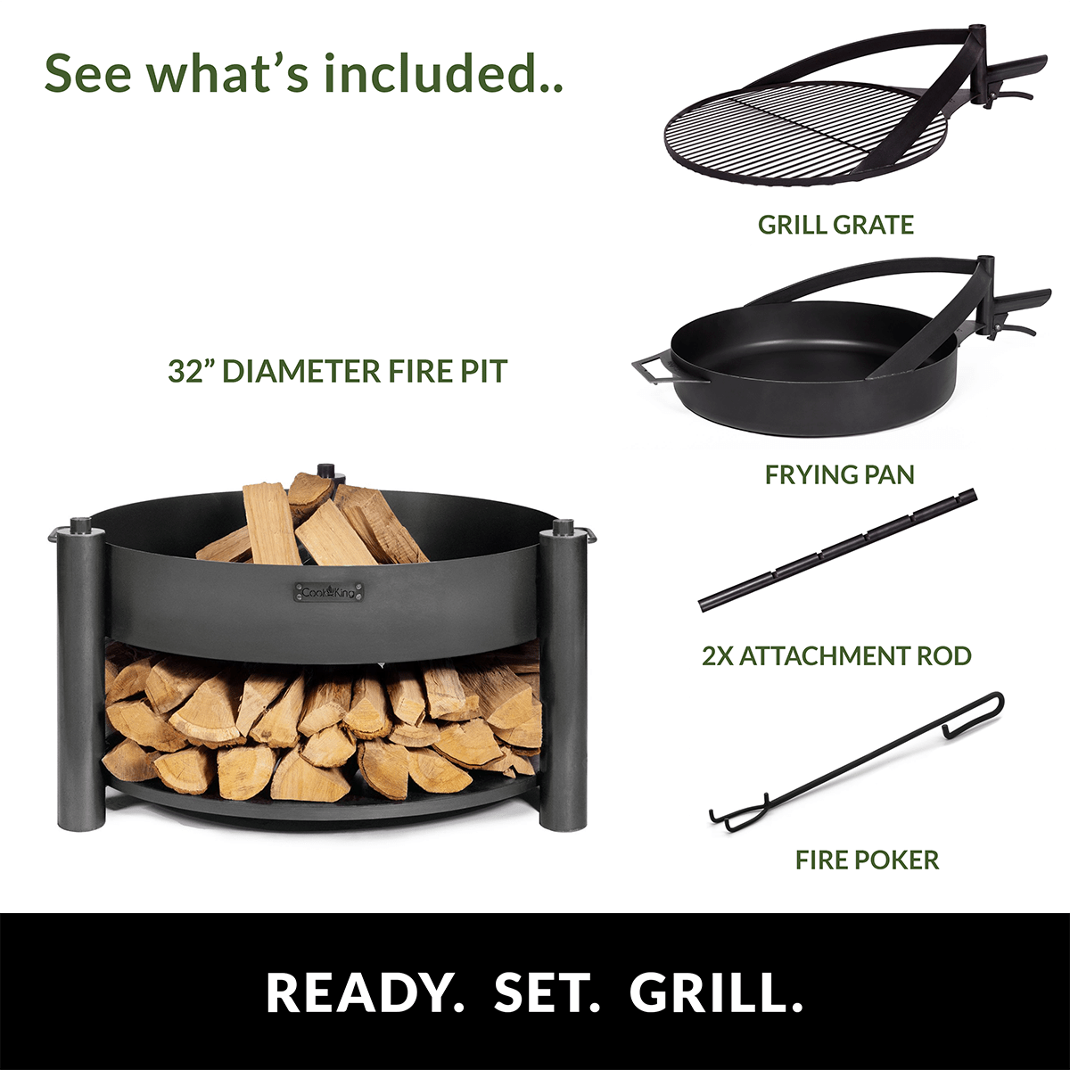 Montana X 32 Grill and Frying Pan Set - Nonstick Cookware for Outdoor BBQ, Camping & Home Cooking | Durable Stainless Steel Kitchenware for Grilling, Searing & Frying