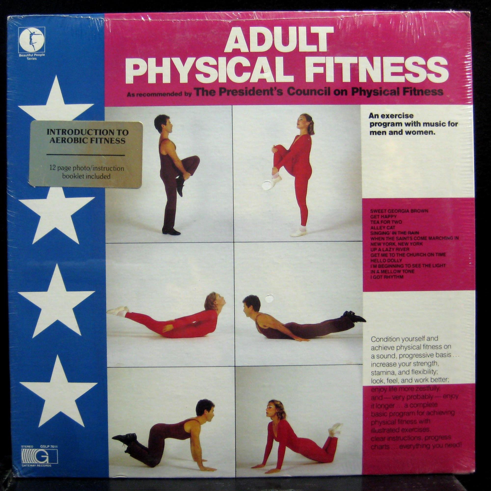 President's Council Adult Physical Fitness Exercise Program Vinyl Record with Explicit Lyrics - Vintage Workout Music for Home Gym & Retro Fitness Enthusiasts