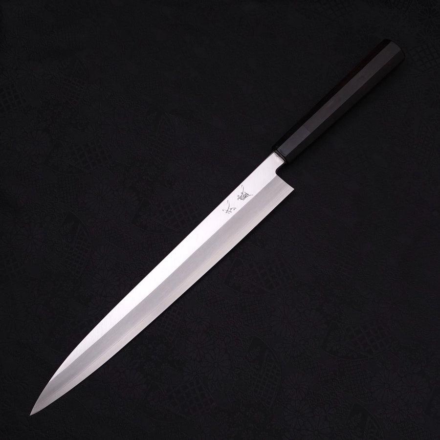 Premium Yanagiba Sushi Knife 300mm - Left Handed Silver Steel #3 Kasumi with Buffalo Ebony Handle - Perfect for Sushi Chefs & Japanese Cuisine Lovers