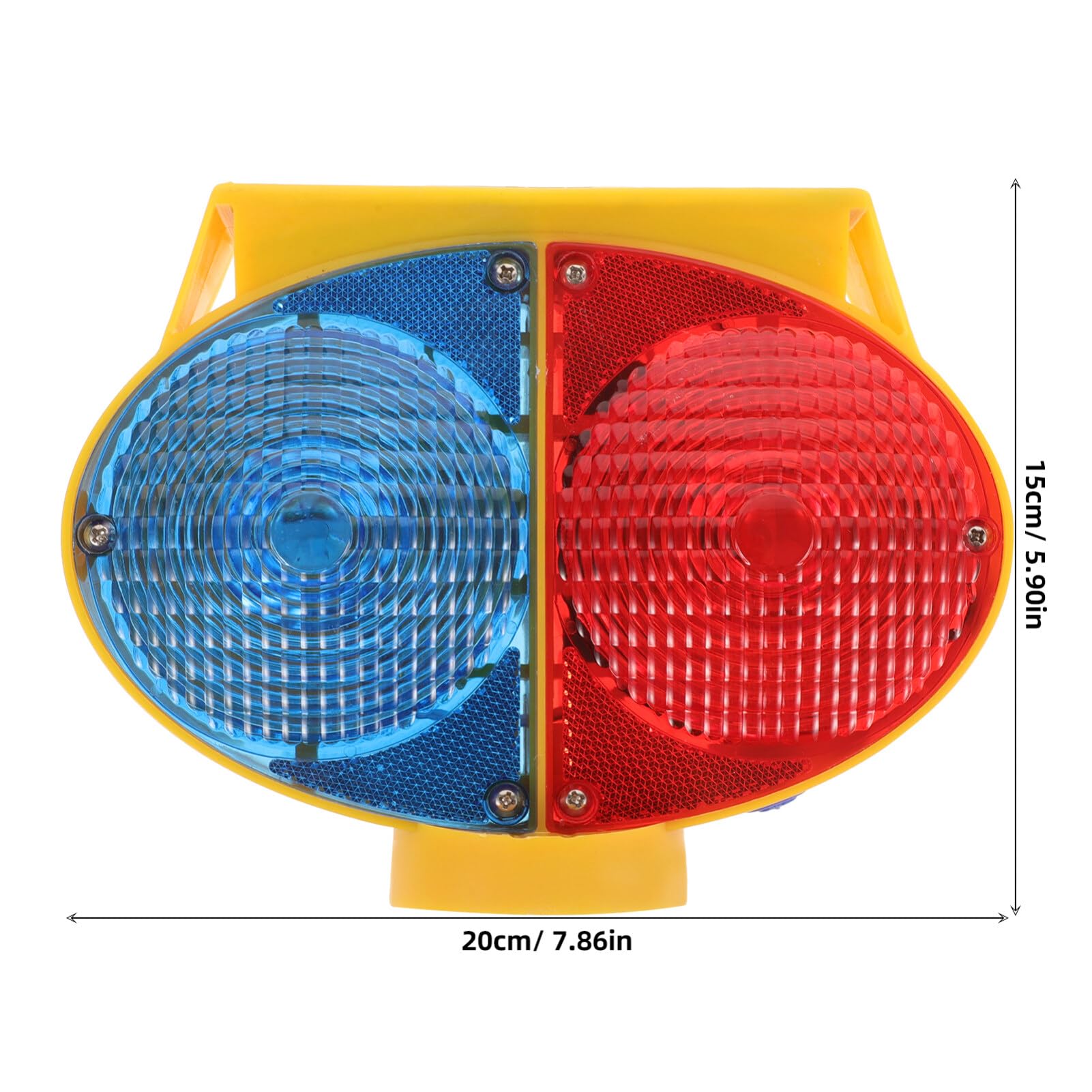 CLISPEED Solar Strobe Warning Light - Magnetic Flashing Safety Light for Road Barricades & Construction Zones | Weatherproof Solar-Powered Hazard Beacon for Traffic Control, Emergency Alerts & Nighttime Visibility