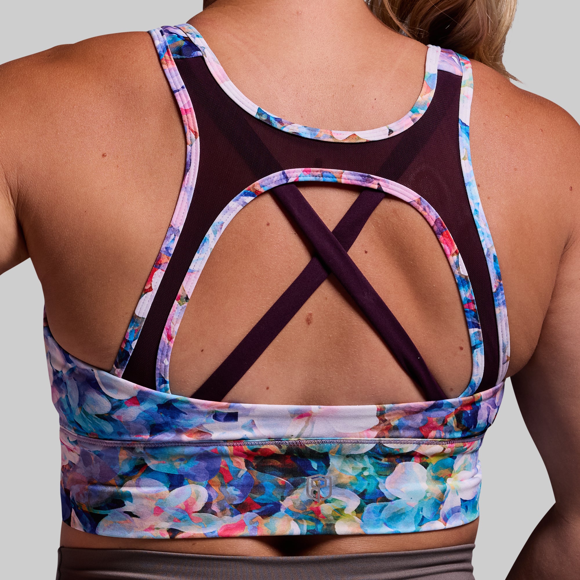 Nursing Sports Bra for Breastfeeding Moms - Floral Print, Supportive & Comfortable for Workouts, Yoga, and Daily Wear