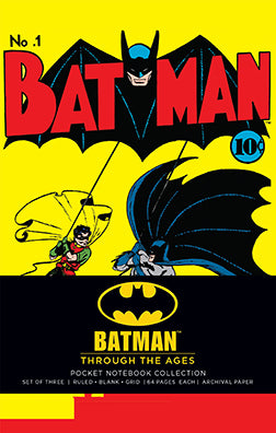 DC Comics Batman Through the Ages Pocket Notebook Set of 3 - Vintage Superhero Journal Collection for Writing, Sketching & Collecting - Perfect for Fans, Students & Office Use