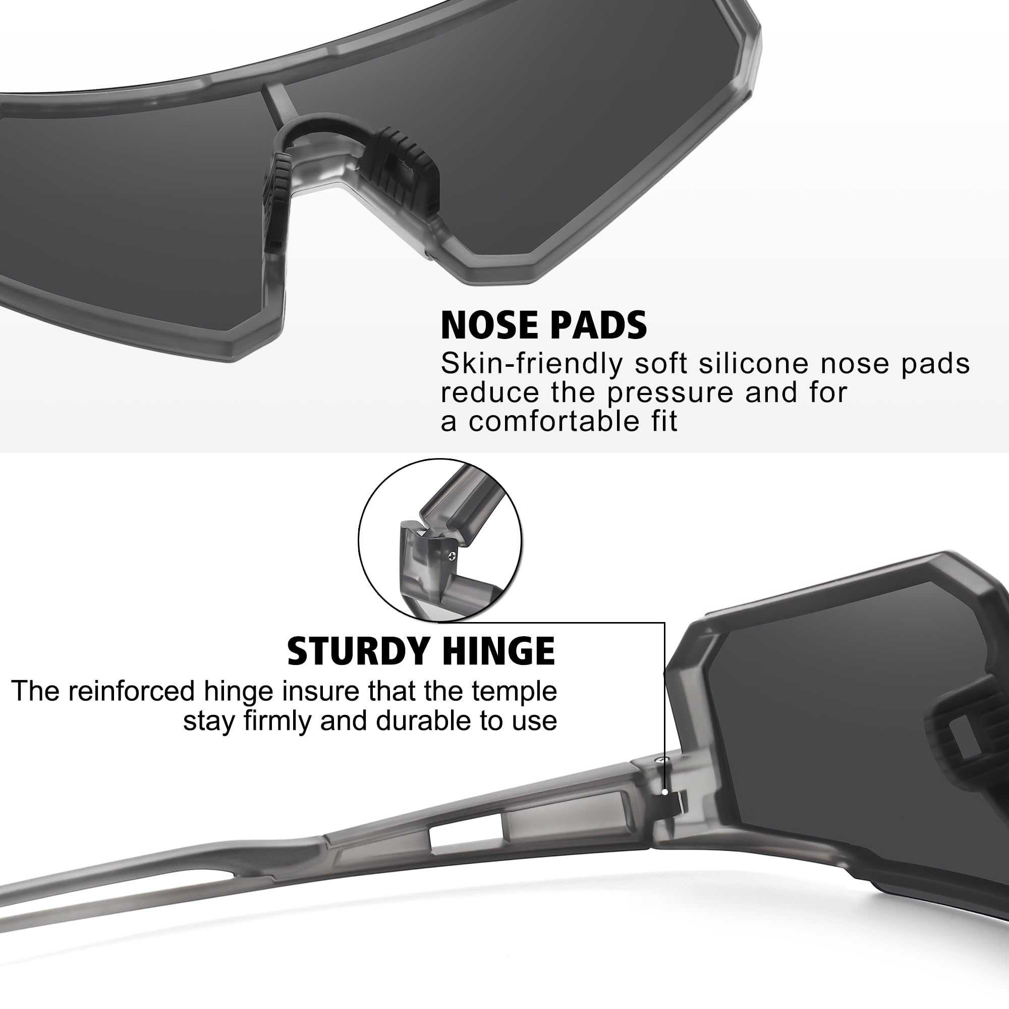 STORYCOAST Polarized Sports Sunglasses for Men & Women - UV400 Protection, Anti-Glare for Driving, Fishing, Cycling & Mountain Biking - Lightweight & Durable for Outdoor Adventures