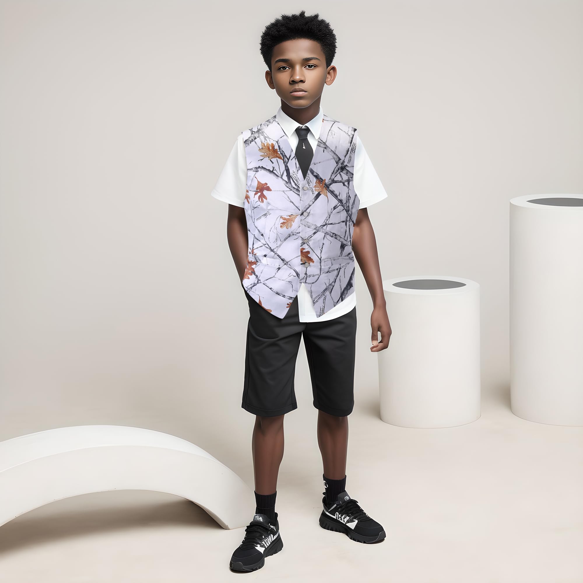 Boys Camo Vest - Camouflage Hunting & Fishing Vest for Kids - Perfect for Outdoor Adventures, Weddings, and Special Occasions