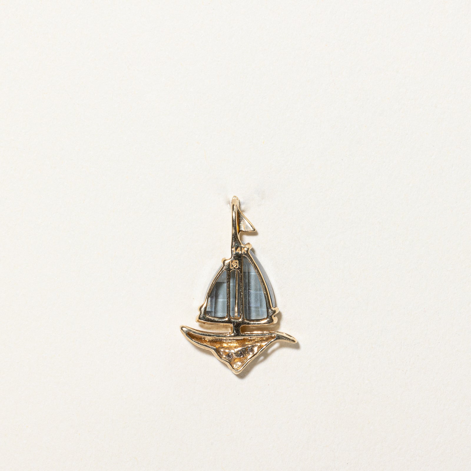 1.50ctw Smokey Quartz & 0.01ctw Diamond Sailboat Pendant Necklace - Elegant Nautical Jewelry for Women, Perfect Gift for Sailors, Beach Lovers & Anniversary Celebrations
