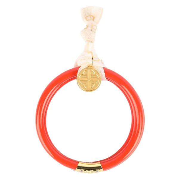 BuDhaGirl All Weather Bangles Set of 3 - Coral Color Waterproof Bracelets for Women | Perfect for Swimming, Yoga & Outdoor Activities