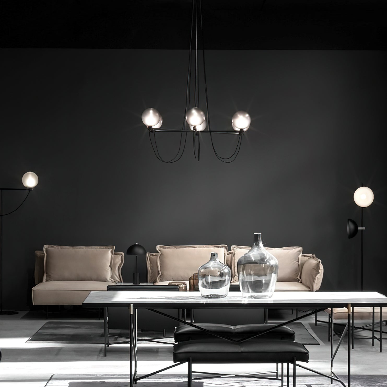 Bagnoregio Chandelier - Elegant Crystal Ceiling Light Fixture for Dining Room, Living Room & Bedroom Decor
