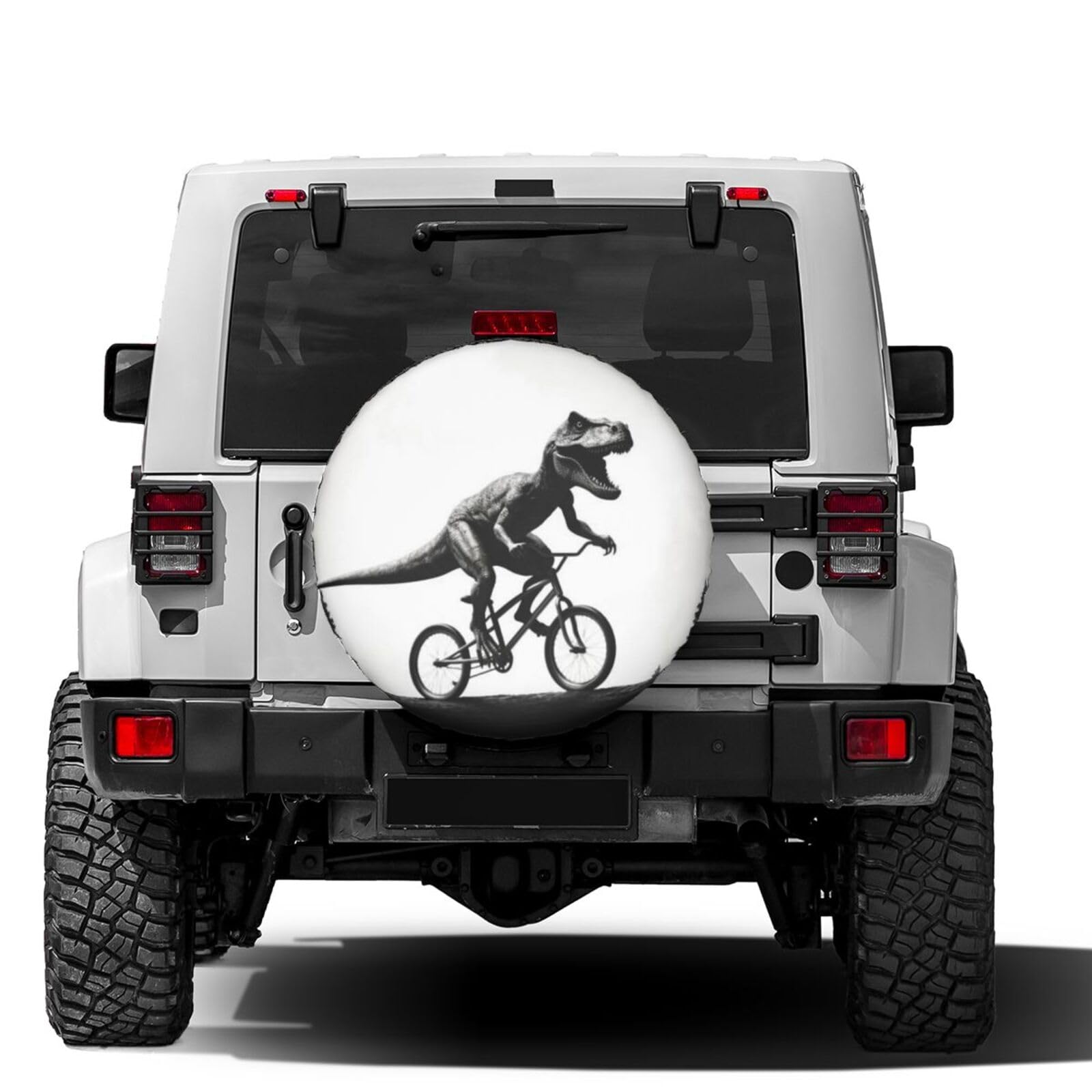Dinosaur Moon Spare Tire Cover - 15 Inch Dust-Proof Wheel Protector for Trailers, RVs, SUVs & Vehicles | Outdoor Camping & Road Trip Accessory