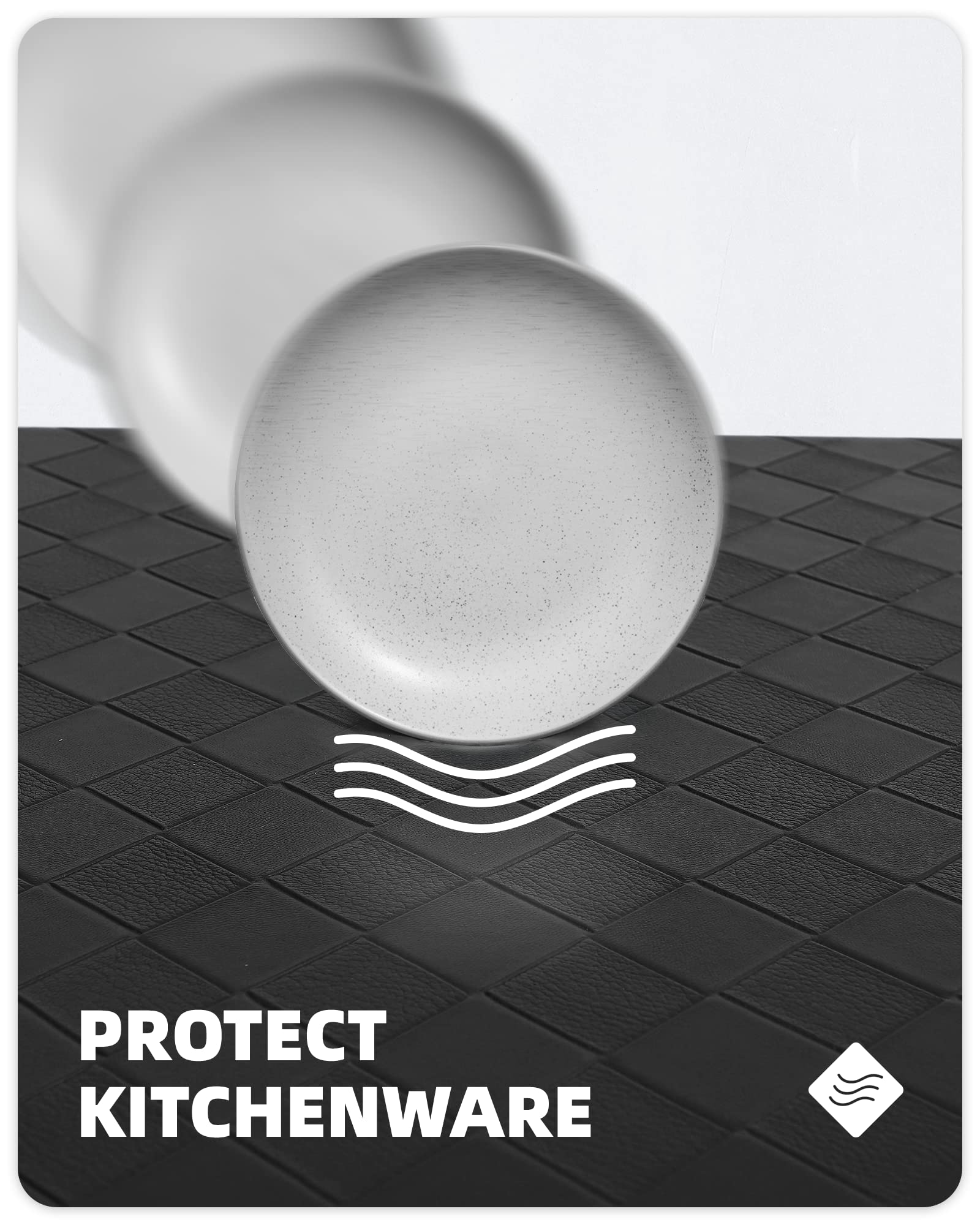 Anti-Fatigue Kitchen Floor Mat - Non-Slip Cushioned Foam Pad for Standing Comfort by Sink, 17