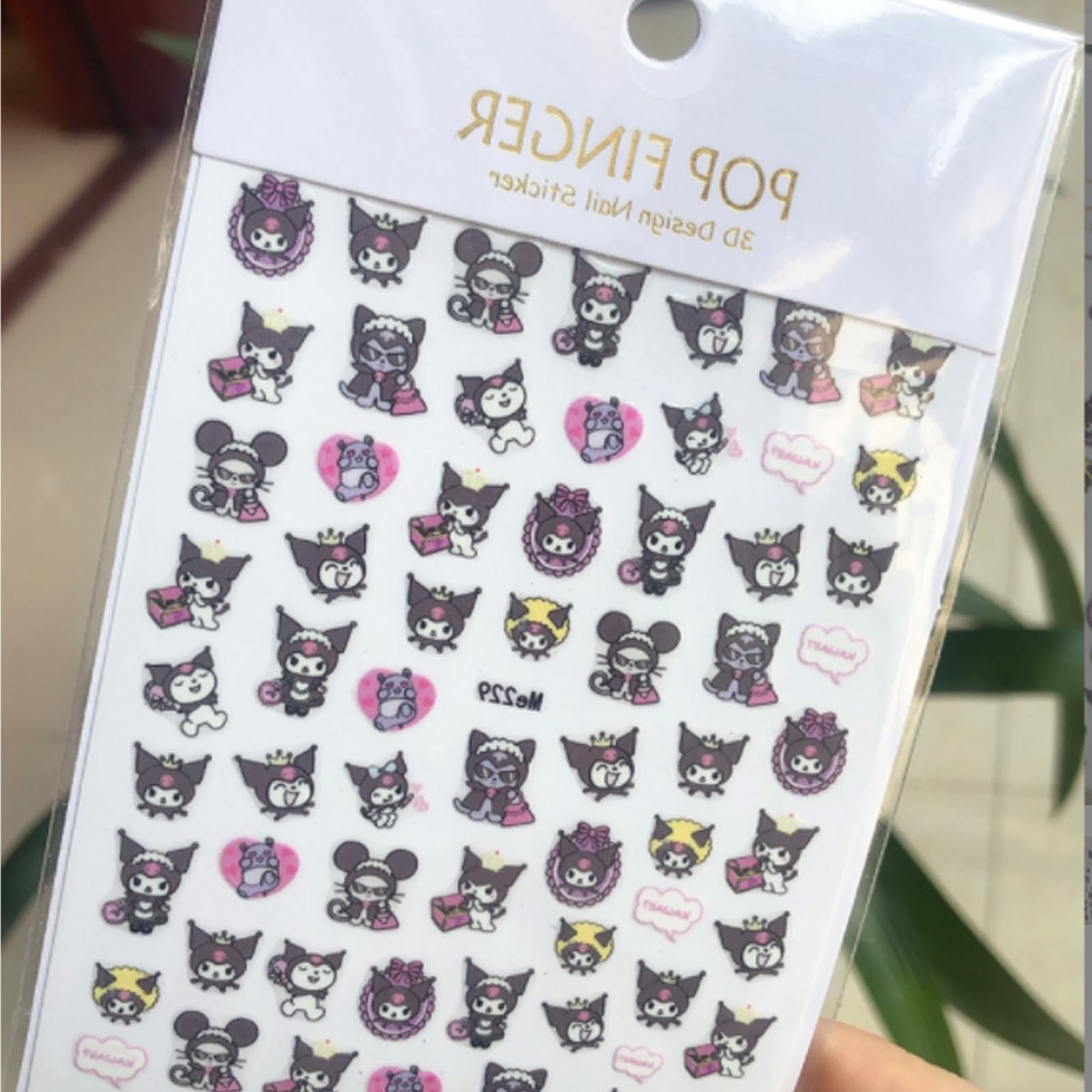 2pcs Cute Kawaii Cat Nail Stickers for Women & Girls - 3D Nail Art Decals for Kids, Toddlers - Perfect for Birthday Party Favors, Gifts & DIY Nail Design - Great for Home, School, Parties & Special Occasions