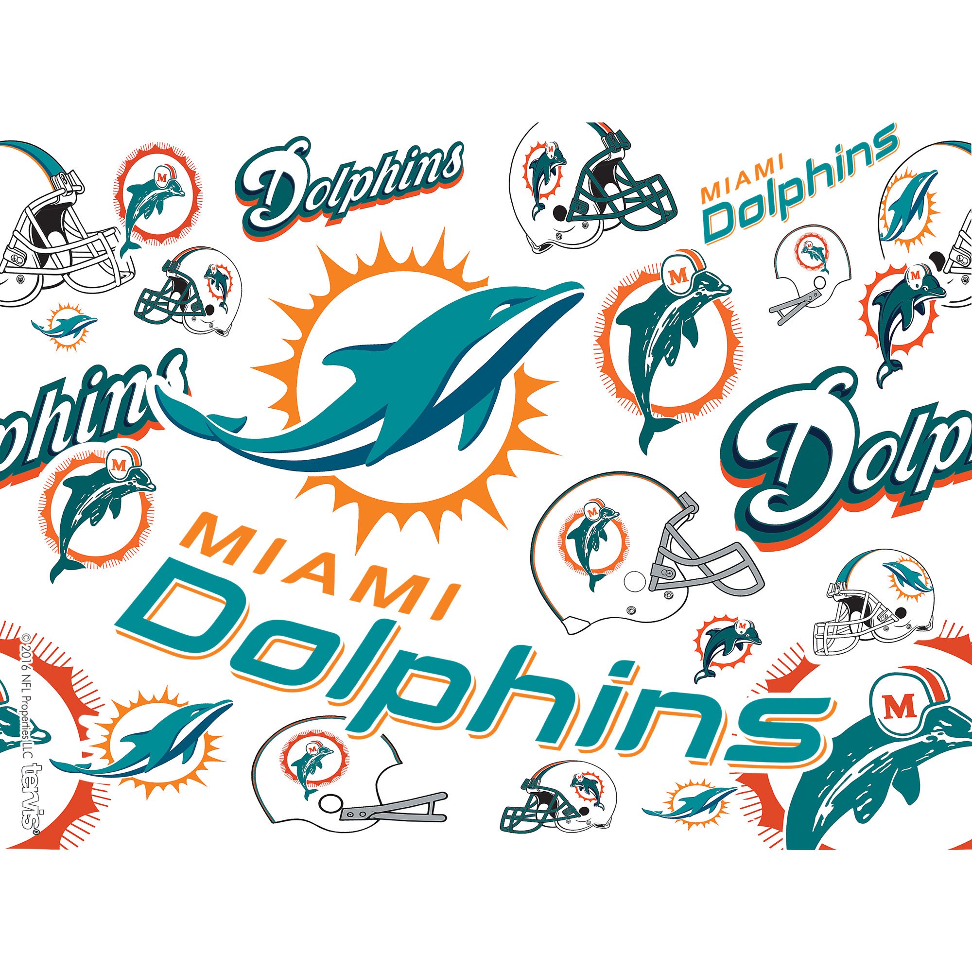 NFL Miami Dolphins 24 oz Insulated Tumbler with Lid and Straw - Leakproof Stainless Steel Travel Mug for Hot & Cold Drinks - Perfect for Game Day, Office, Gym & Outdoor Activities