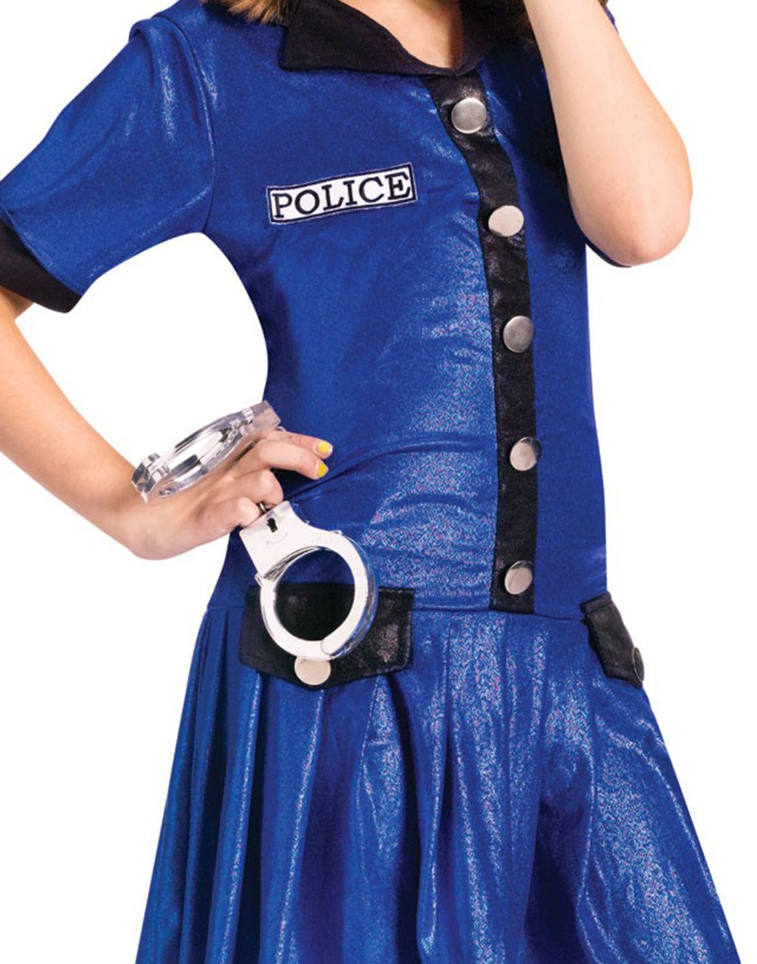 Police Girl Costume for Kids - Small (4-6 Years) | Halloween Dress Up, Role Play, Cosplay Party Outfit