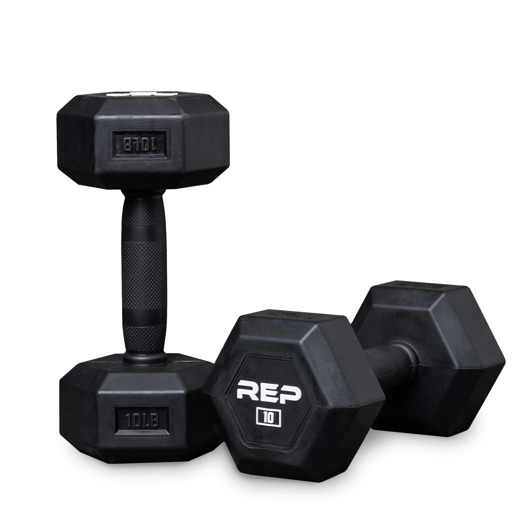 Premium REP Fitness Rubber Grip Dumbbells - Non-Slip Weights for Home & Garage Gyms - Ideal for Strength Training, HIIT Workouts & Cold Weather Exercise
