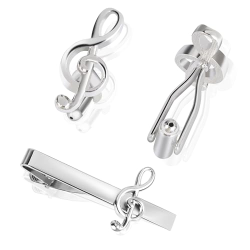 Silver Tie Clip Set 3