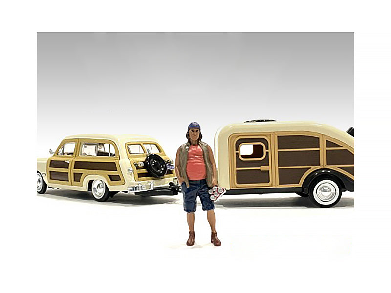 1/24 Scale Model Camper Figures - 2 Pack for Diorama & Miniature Scenes by American Diorama | Perfect for Model Train Layouts, Toy Displays & Collectible Scenes
