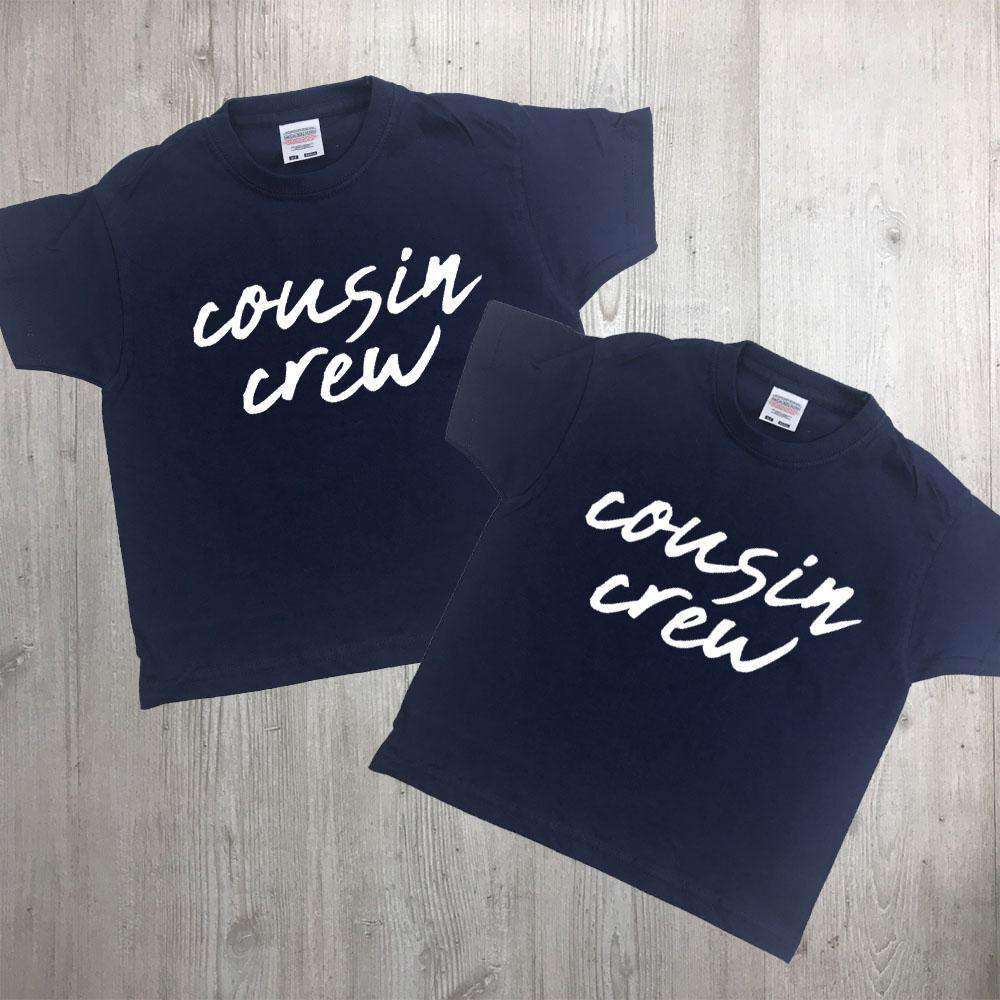 Cousin Crew Script Tees 00 (MRK X) - Trendy Graphic T-Shirts for Men & Women - Perfect for Casual Wear, Street Style & Matching Outfits