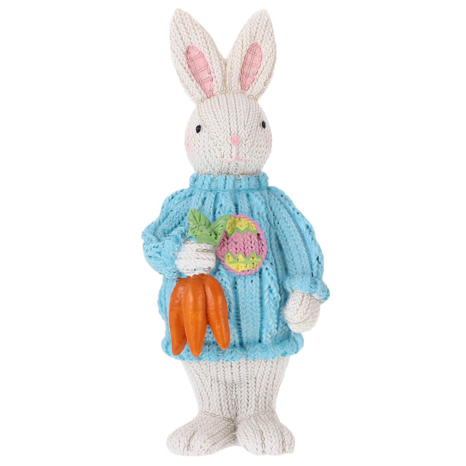 NUOBESTY 1pc Resin Easter Bunny Figurine - Cute Rabbit Ornament for Garden, Desktop, Home & Outdoor Decor - Perfect Easter Gift & Spring Decoration for Patio, Yard, and Indoor Display