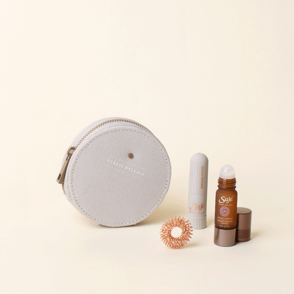 Stress Relief Relaxation Kit - Essential Aromatherapy & Massage Tools for Anxiety Relief, Meditation & Self-Care at Home or Office