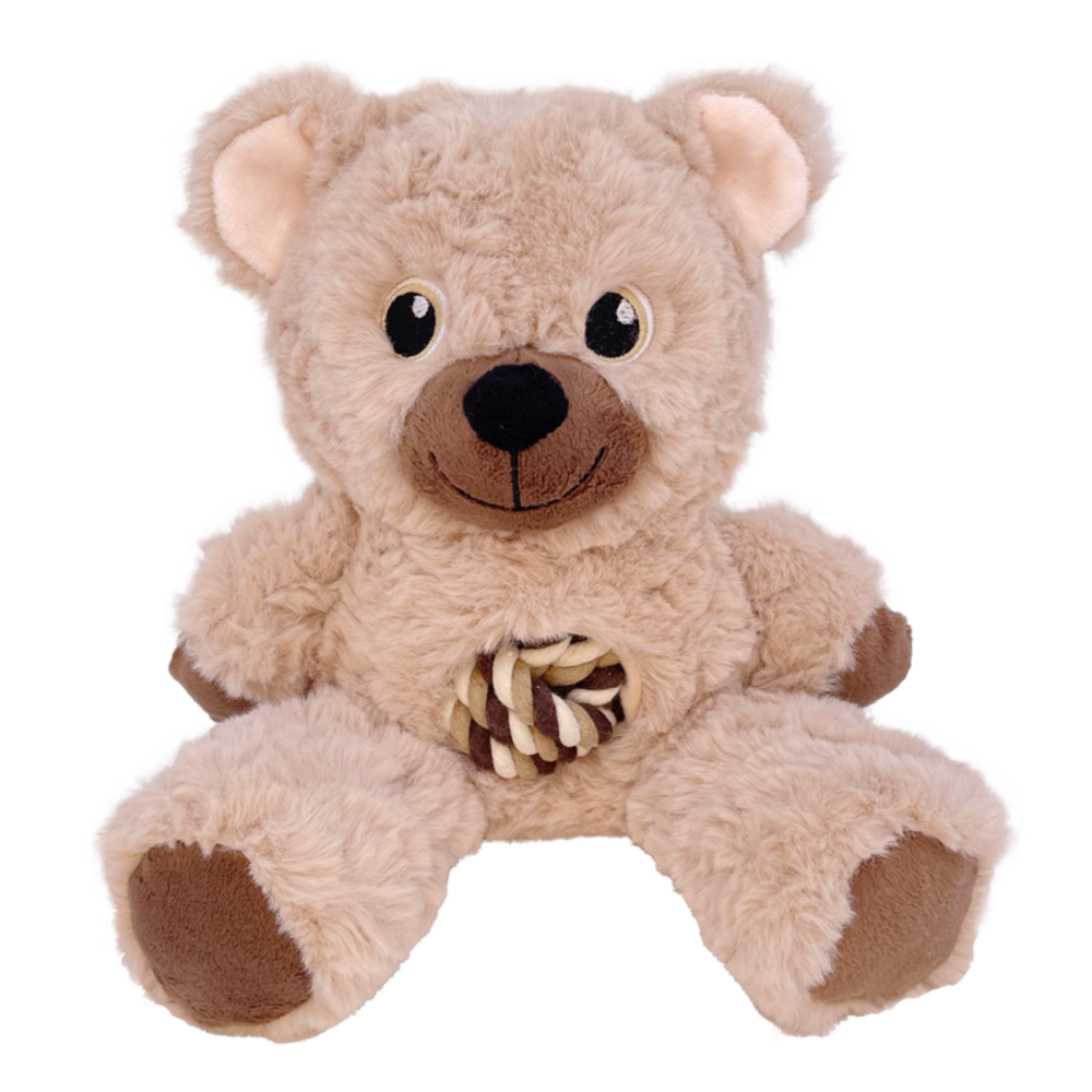 Kong Knots Teddy Assorted Dog Chew Toy - Durable Plush Chewing Toy for Small & Medium Dogs, Perfect for Playtime & Teething Relief