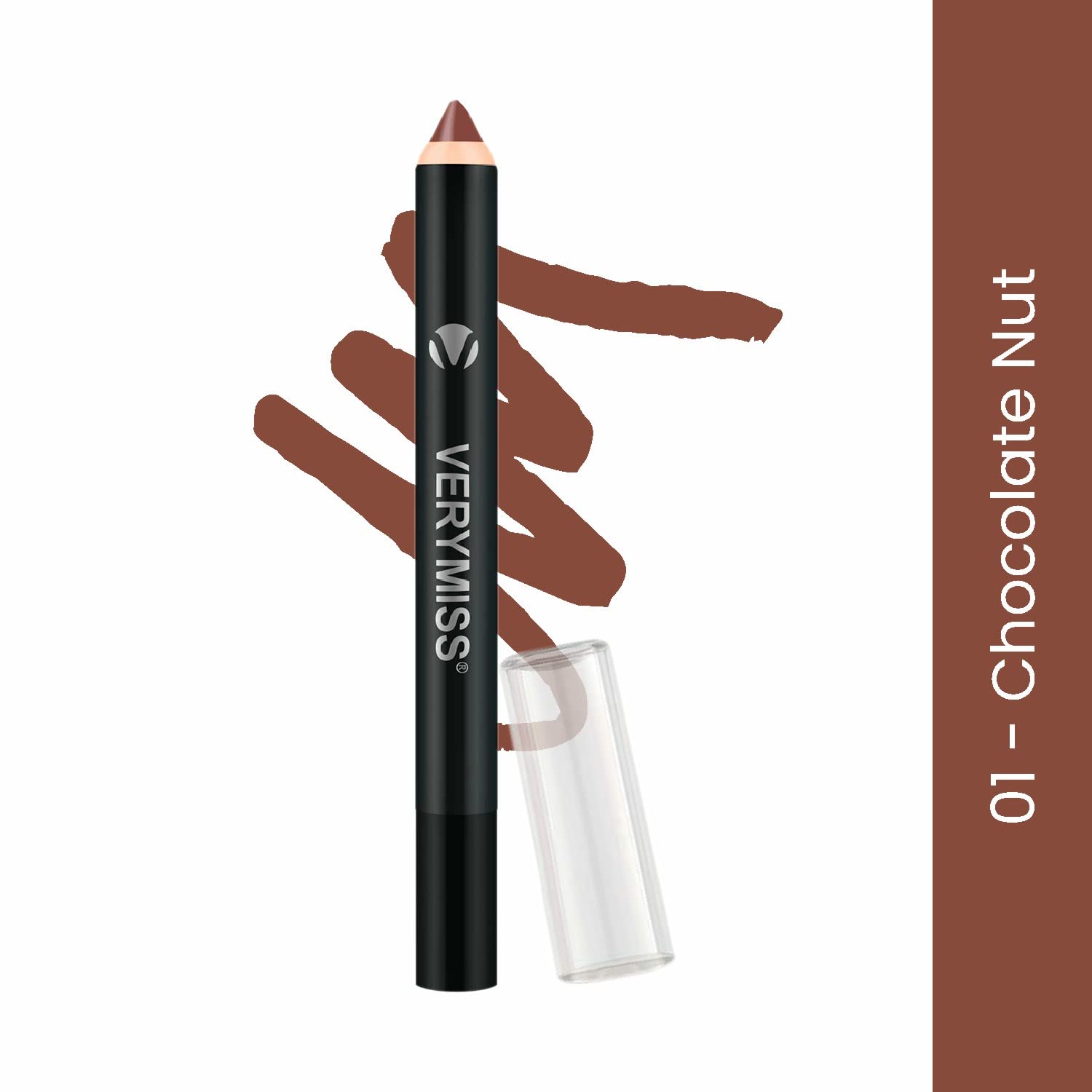VERYMISS Matte Crayon Lipstick - 2.8g Chocolate Nut - Long Lasting Moisturizing Lip Color for Women - Perfect for Everyday Wear, Date Night & Special Occasions