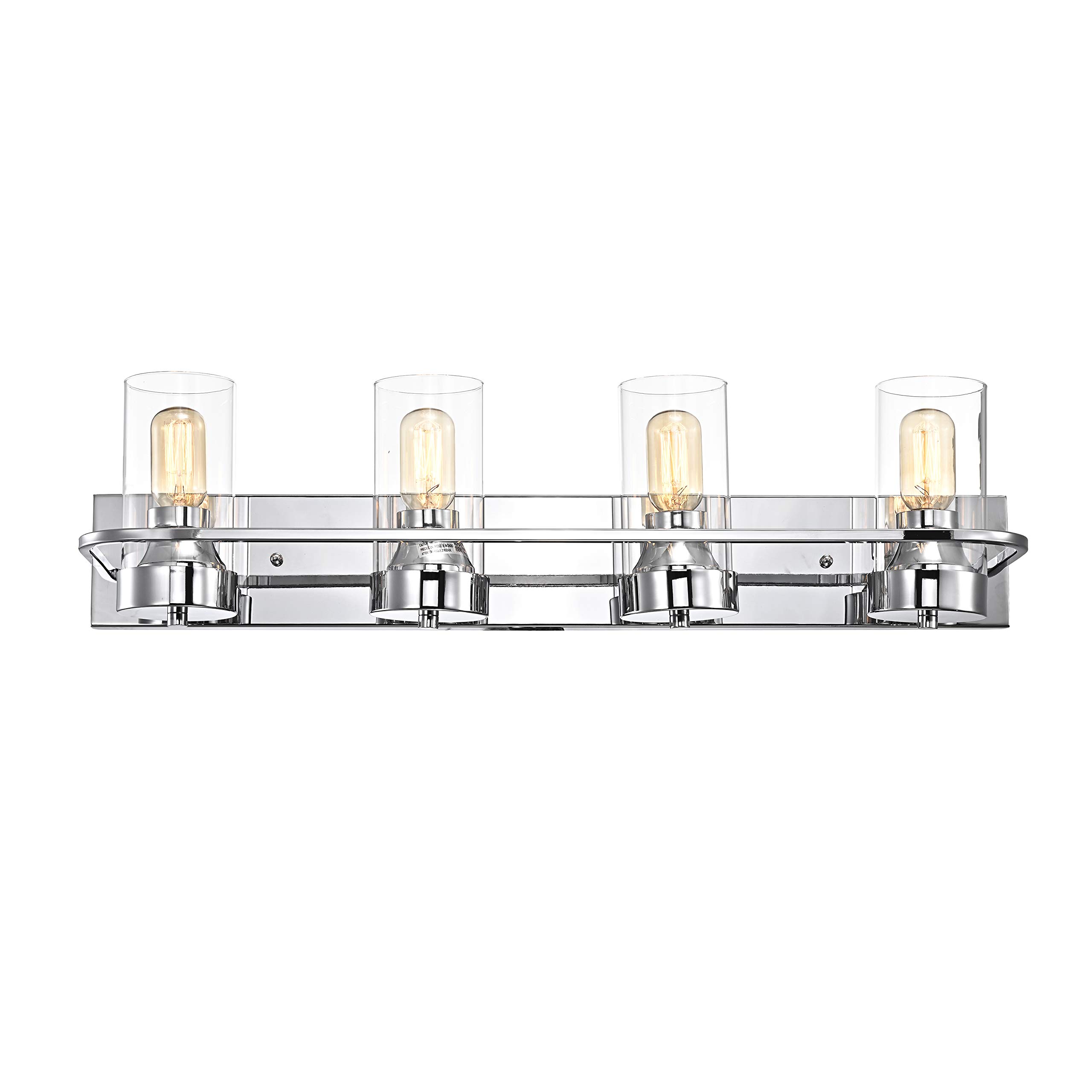 Modern 4-Light Chrome Bathroom Vanity Light Fixture 30