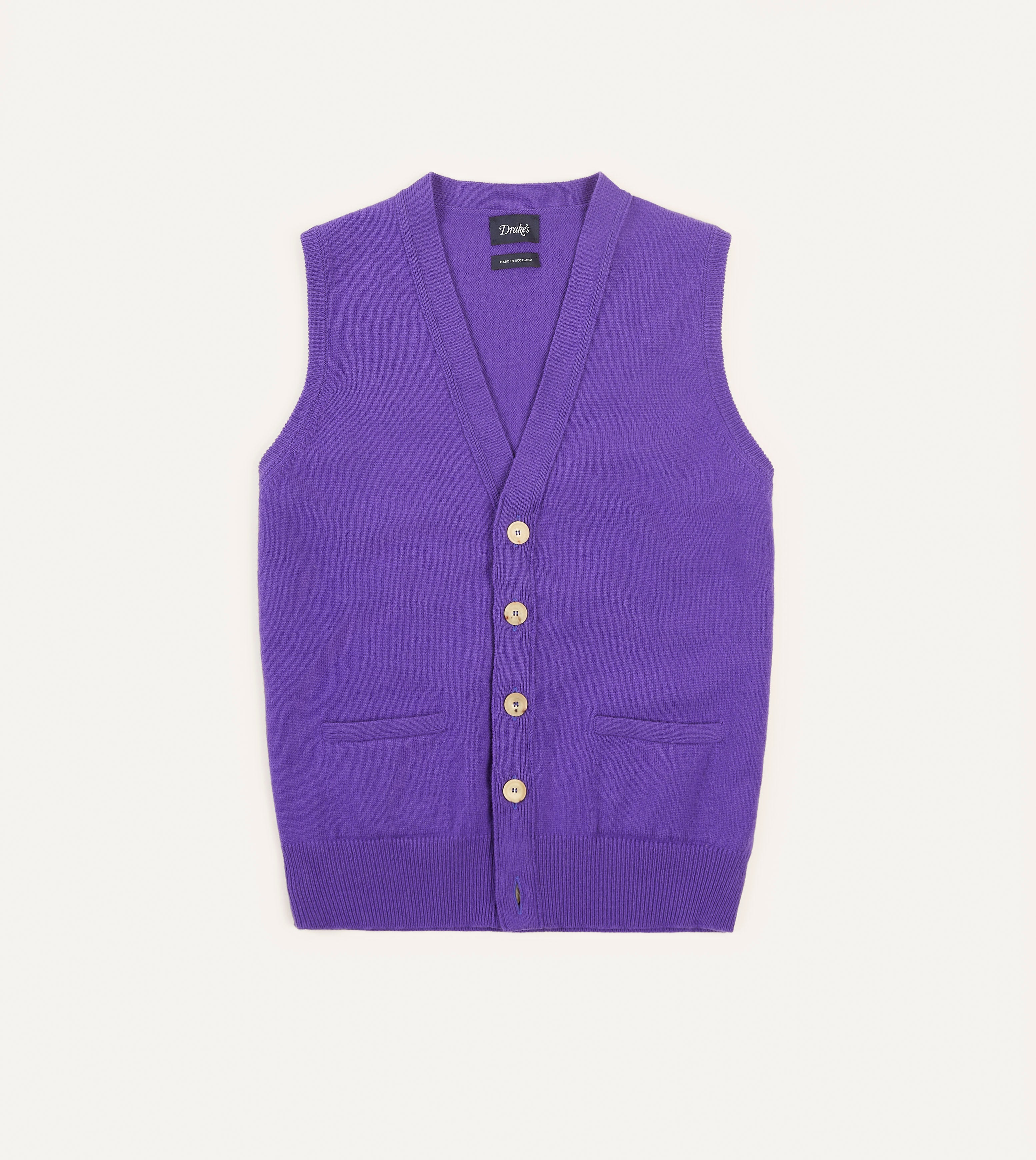 Soft Purple Lambswool Sleeveless Cardigan for Women - Cozy Lightweight Knit Open Front Sweater - Perfect for Layering in Fall & Winter