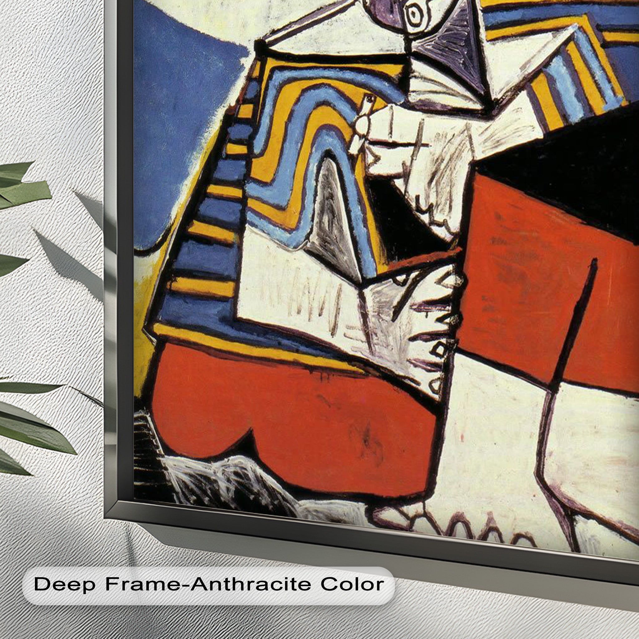 Abstract Man with Cap Wall Art - Cubist Oil Painting for Modern Home & Office Decor | Handmade Canvas Print | Unique Gift Idea for Art Lovers