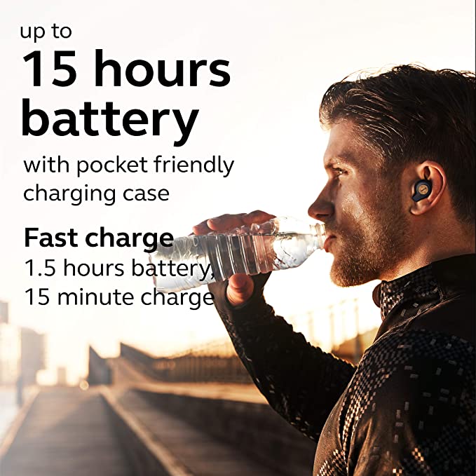 Jabra Elite Active 65t True Wireless Bluetooth Earbuds - Noise Cancelling, Sweatproof, Secure Fit for Running, Gym & Workouts - Perfect for Sports, Commuting & Travel