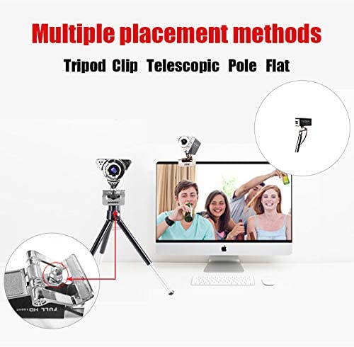 MASO 1080P HD Webcam with Built-in Microphone - USB 2.0 Computer Camera for Laptop Desktop PC - Perfect for Zoom Meetings, Online Classes, Video Conferencing & Remote Work
