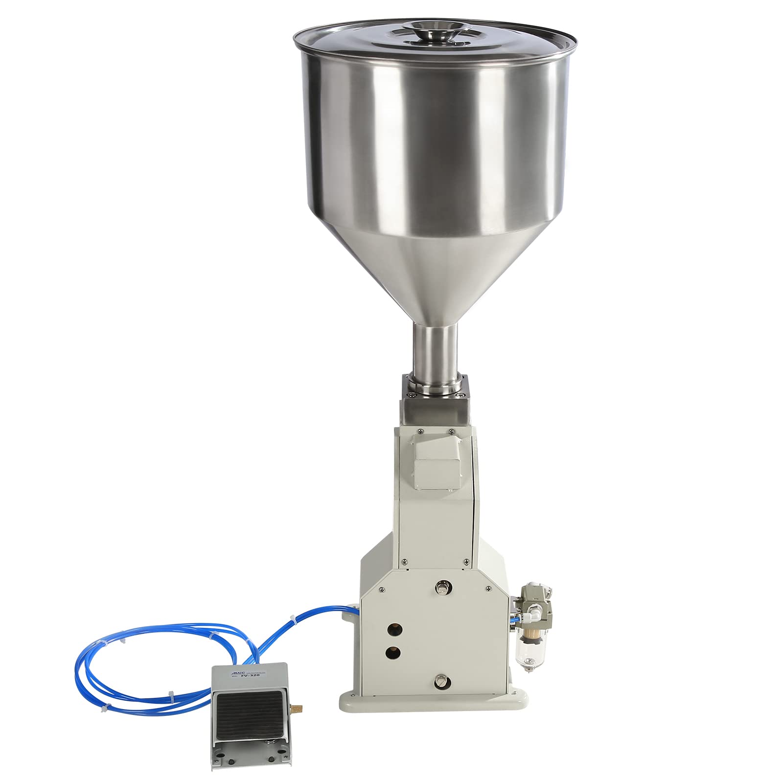 LOYALHEARTDY Pneumatic Paste & Liquid Filling Machine - 5-50ml Bottle Filler for Cosmetics, Food, Pharmaceuticals | A02 Model for Small Business & DIY Projects