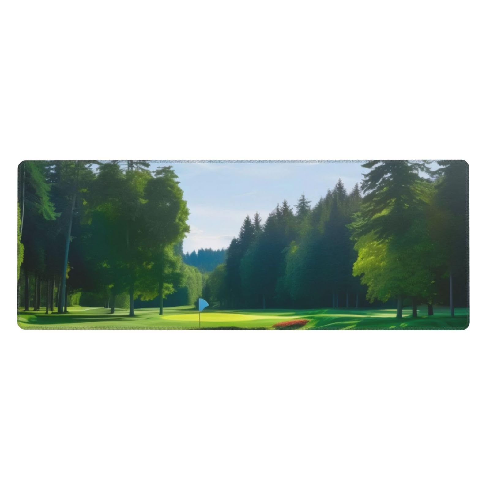 Premium Golf Course Lawn Print Mouse Pad - 11.8x31.5 Inches - Strong Adhesion, Durable & Non-Slip Surface - Ideal for Office Work, Gaming & Home Computer Use